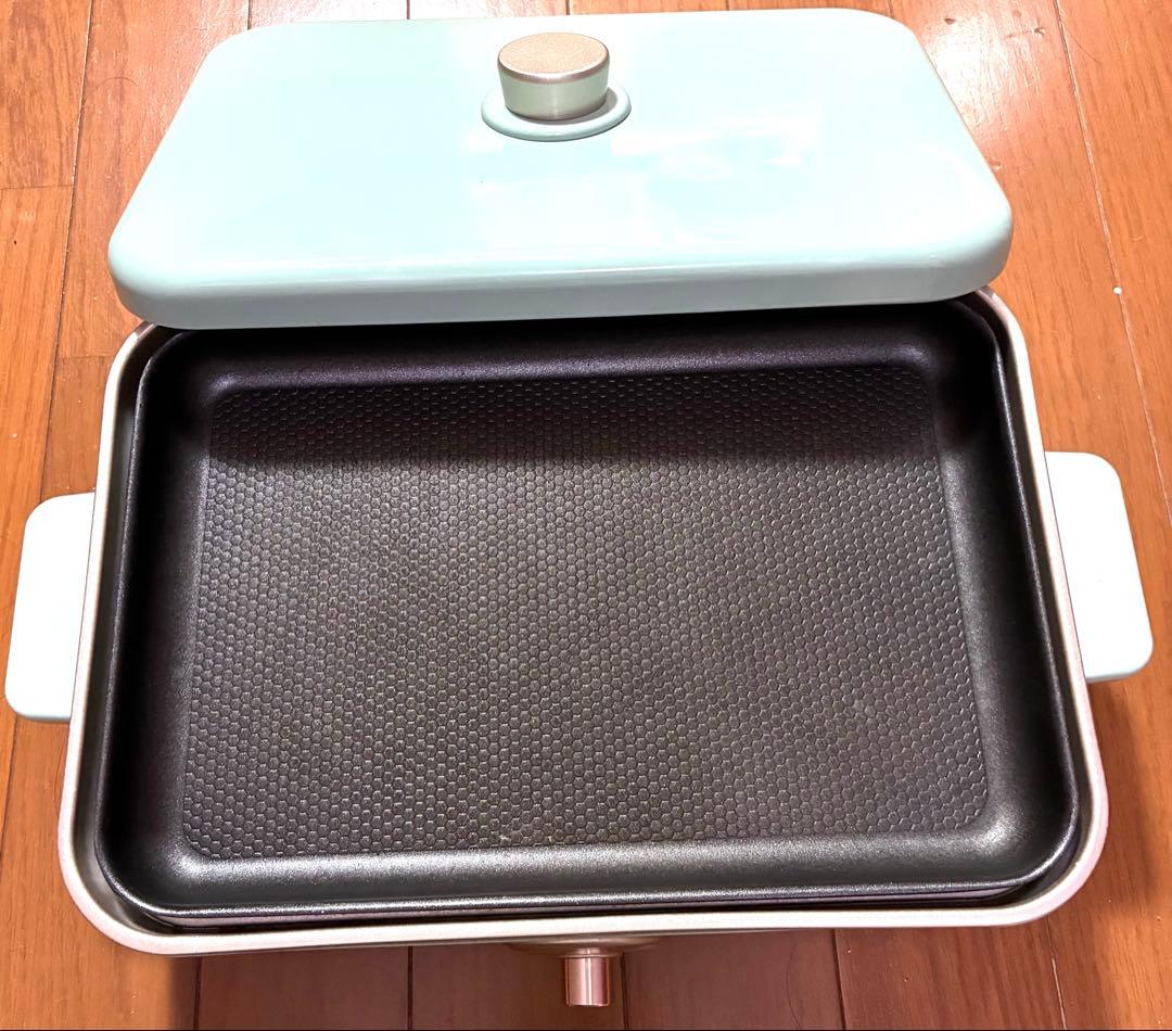 ★Lito リエット★ミントグリーン 蓋付きマルチホットプレート