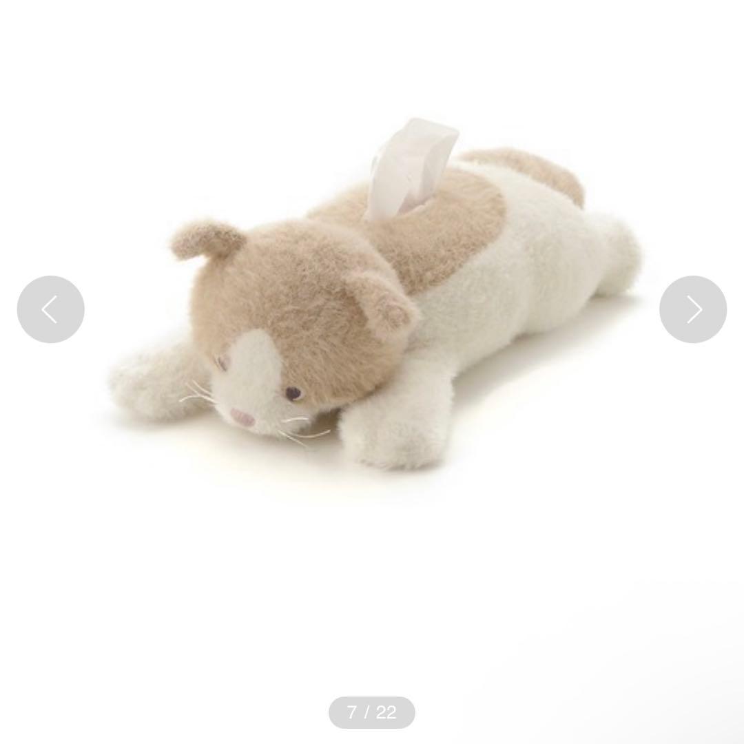 新品　ジェラートピケ　CATティッシュケース　ベージュ　ジェラピケ　完売品