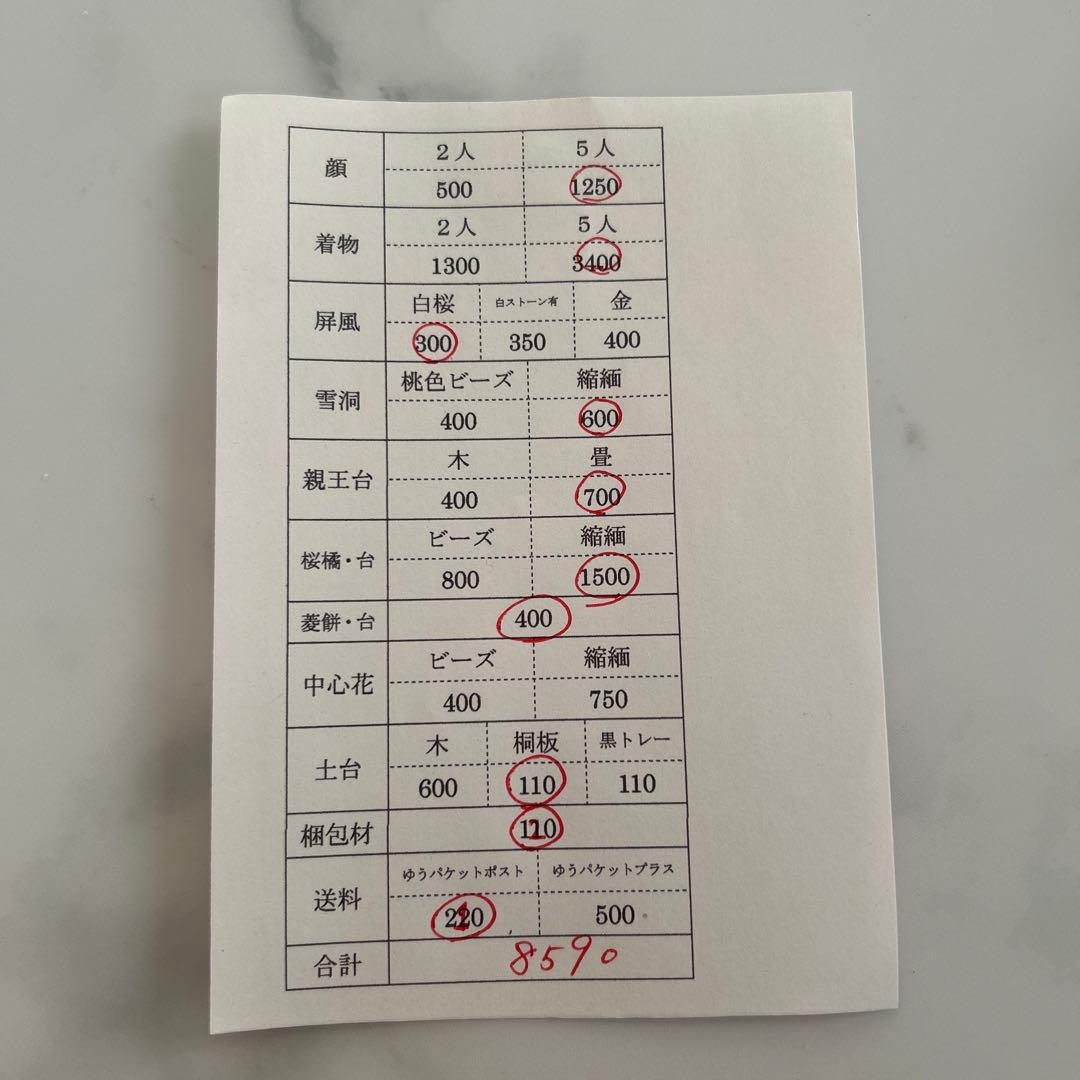 雛人形　ハンドメイド　お雛様　うさぎ