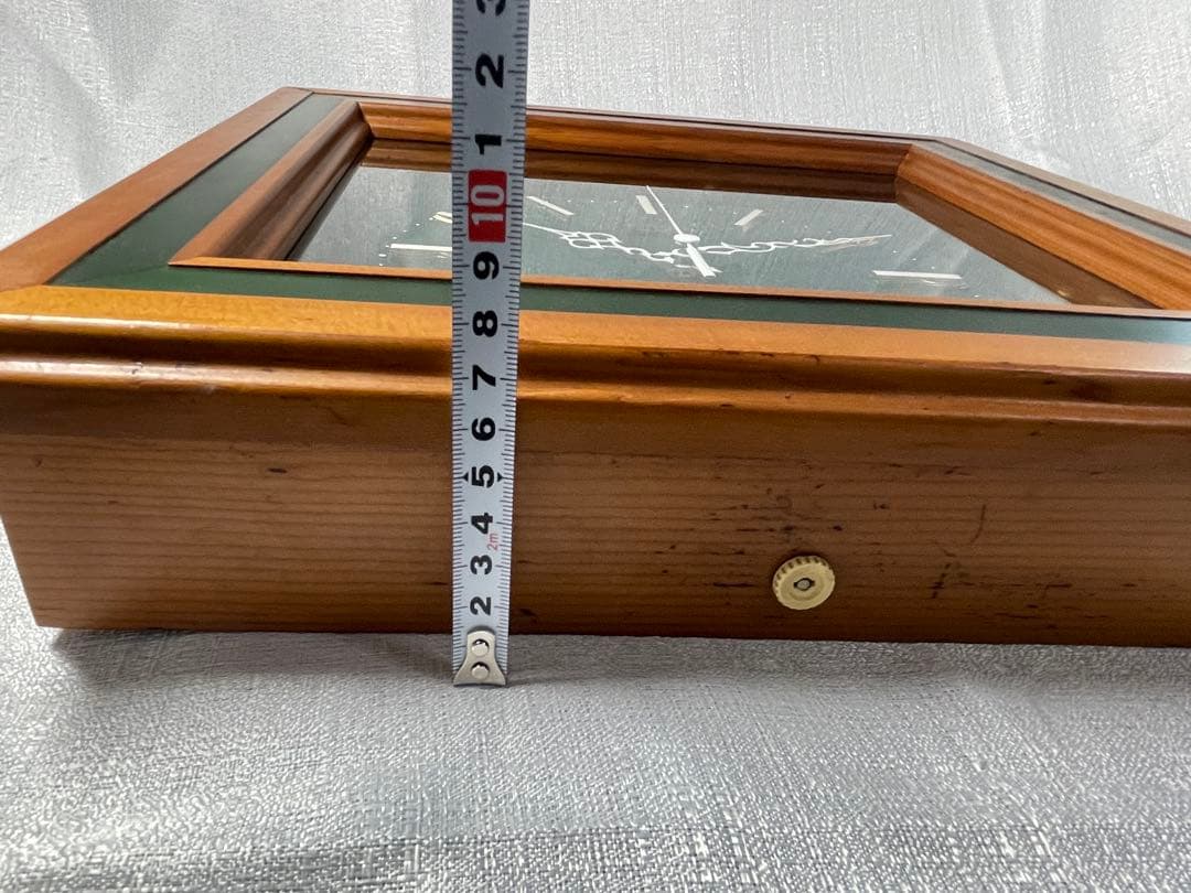 CITIZEN 掛時計 緑 正方形 約35cm 動きます　貴重　レア　昭和レトロ