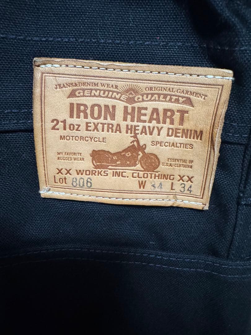 アイアンハート（IRON HEART) 21ozオーバーオール34 lot806