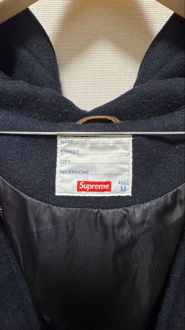 ジャケット・アウター Supreme HOODED VARSITY JKT 12AW
