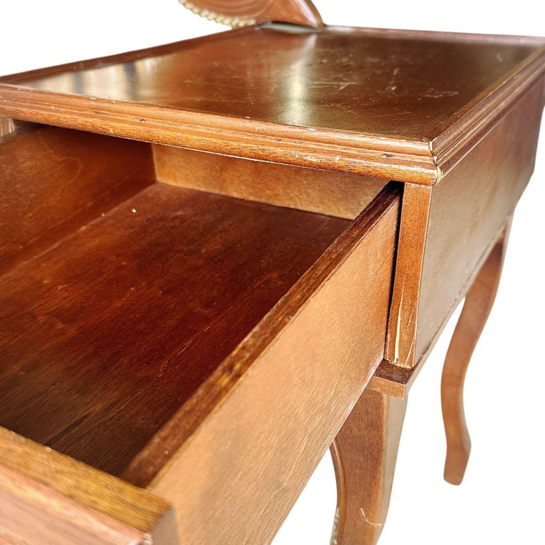 タロッコ テレフォンベンアンティーク風 クラシック 天然木 猫足 猫脚