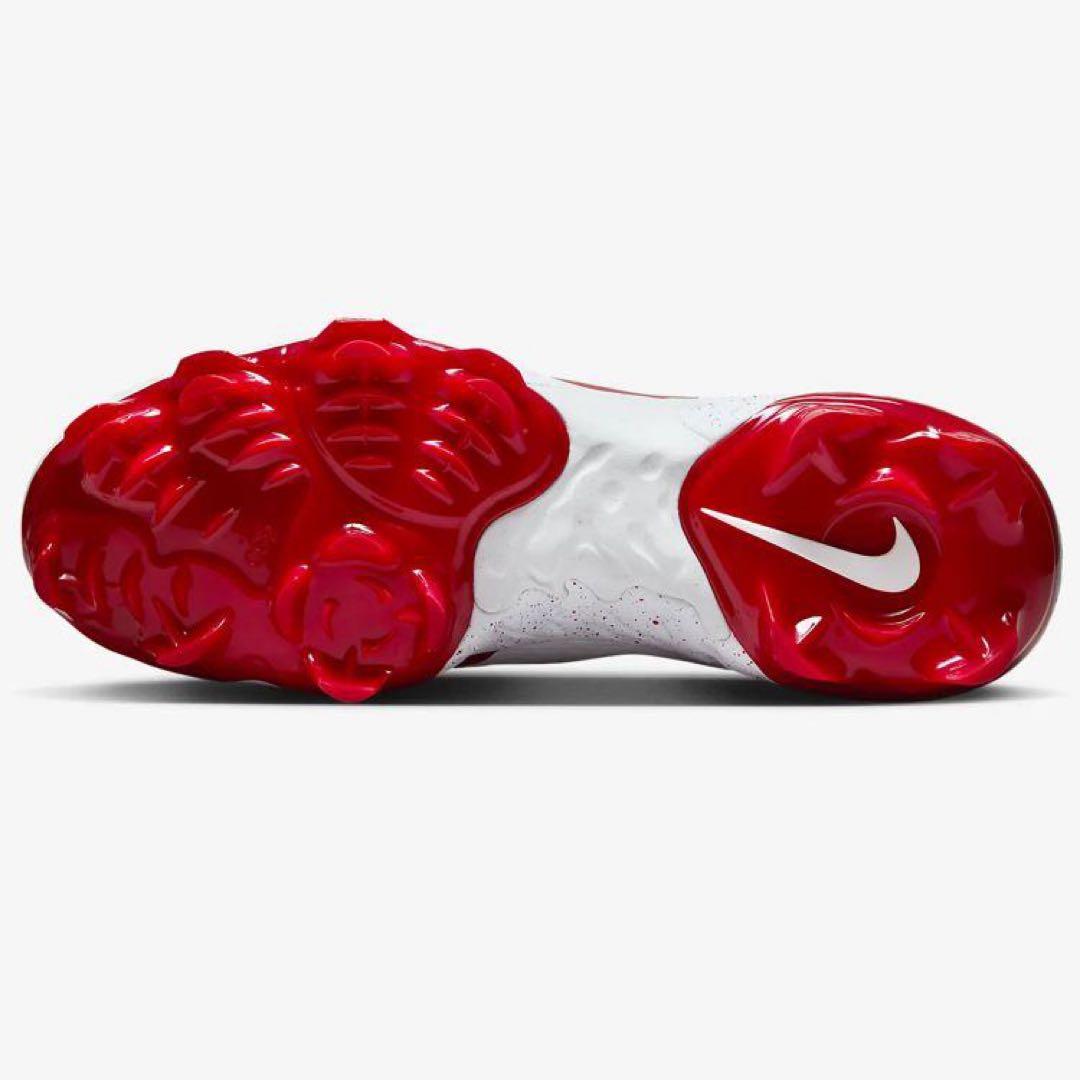 ナイキ アルファ ハラチ エリート 25 野球 スパイク 靴 シューズ 白 赤