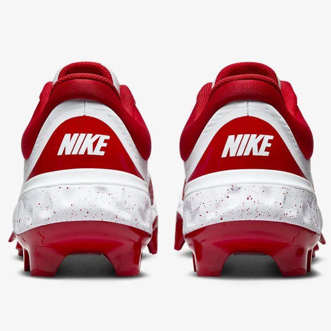 ナイキ アルファ ハラチ エリート 25 野球 スパイク 靴 シューズ 白 赤