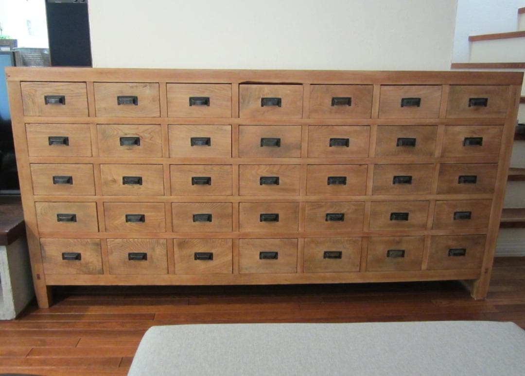 送料込35杯の引き出し棚　古家具　明治大正 アンティーク チェスト ドロワー