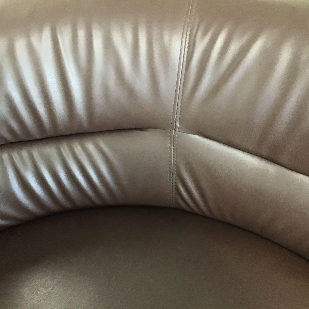 ダークブラウン コーナーソファ 合成皮革