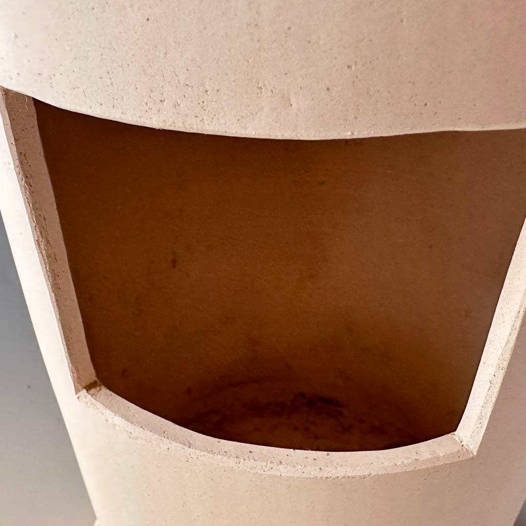 煎茶道具　白泥　三峯炉　涼炉　八稜式　炉坐付　三浦篤　共箱　京焼　三浦竹軒