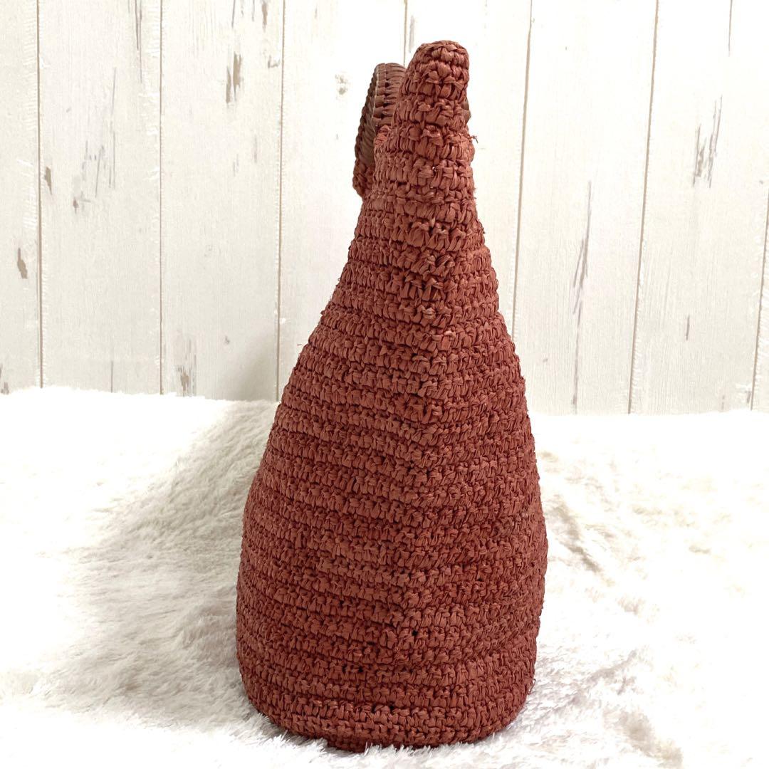 〖専用〗ヘレンカミンスキー かごバッグ ハンドバッグ ラフィア レザー A4