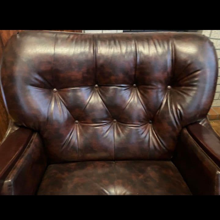 ☆1人がけソファ1個　青栁の椅子　大分県　こげ茶　茶　昭和レトロ