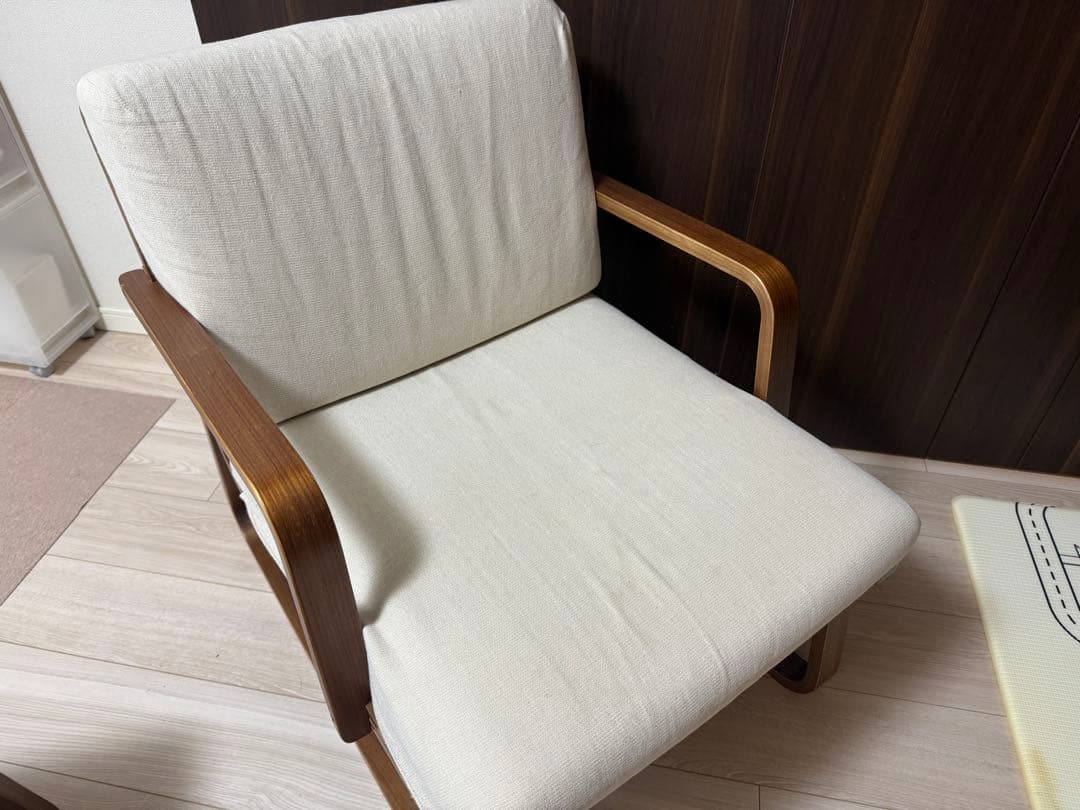 送料込【ウォールナット】リビングでもダイニングでもつかえるソファチェア