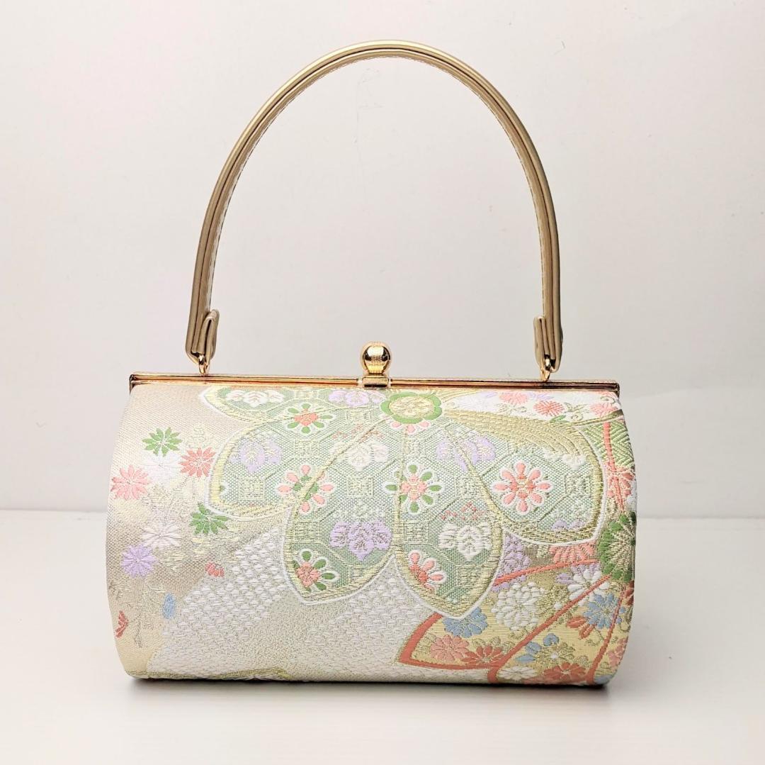 草履バッグセット 振袖 フォーマル 帯地 ゴールド フリーサイズ w22-5