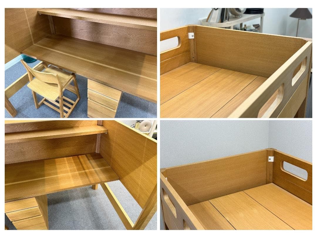 入学準備に■アクタス■FUZZLE　ロフトベッドセット　キッズ　ベッド＆デスク