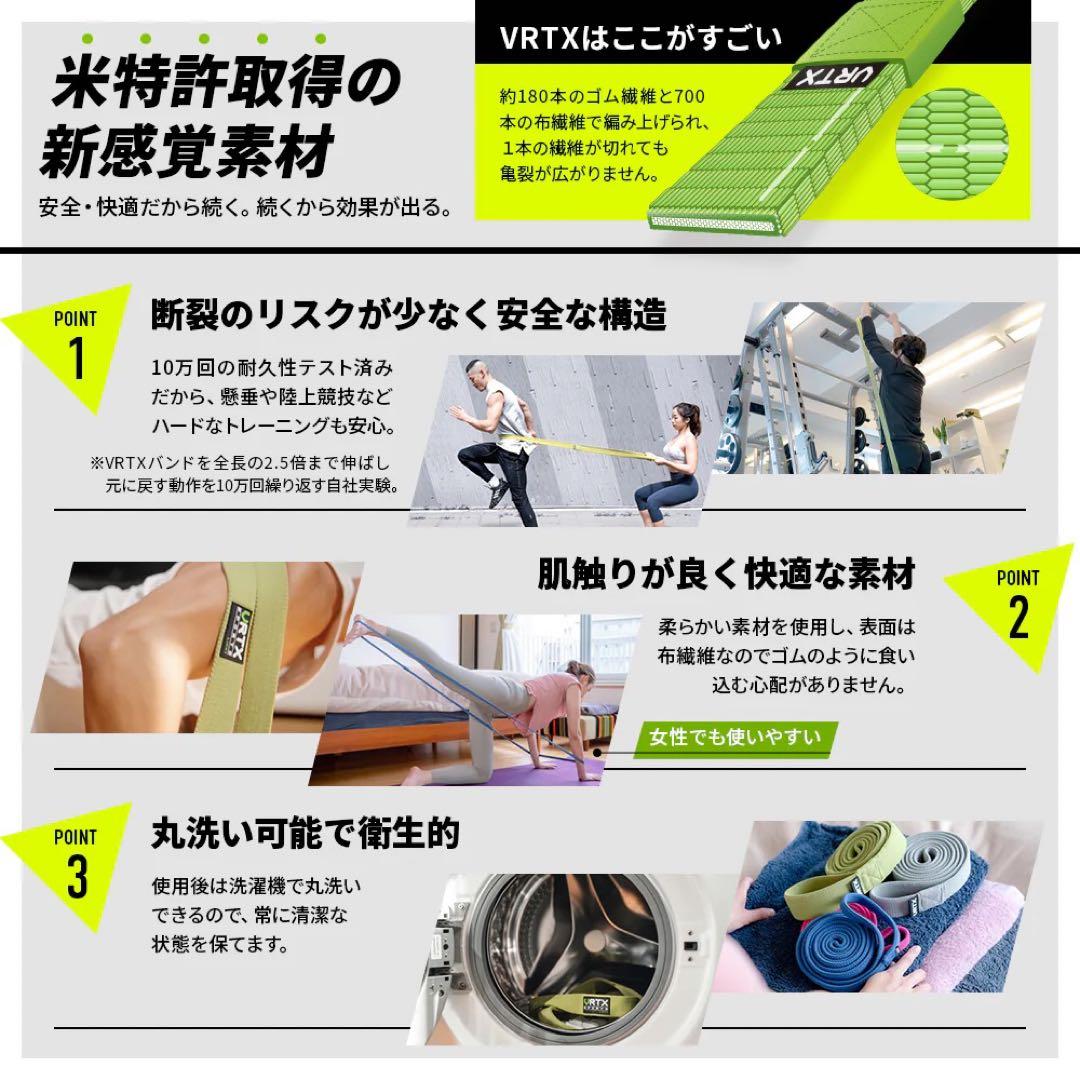 【新品】VRTX フィットネスバンド 初心者3本セット（1〜3番）