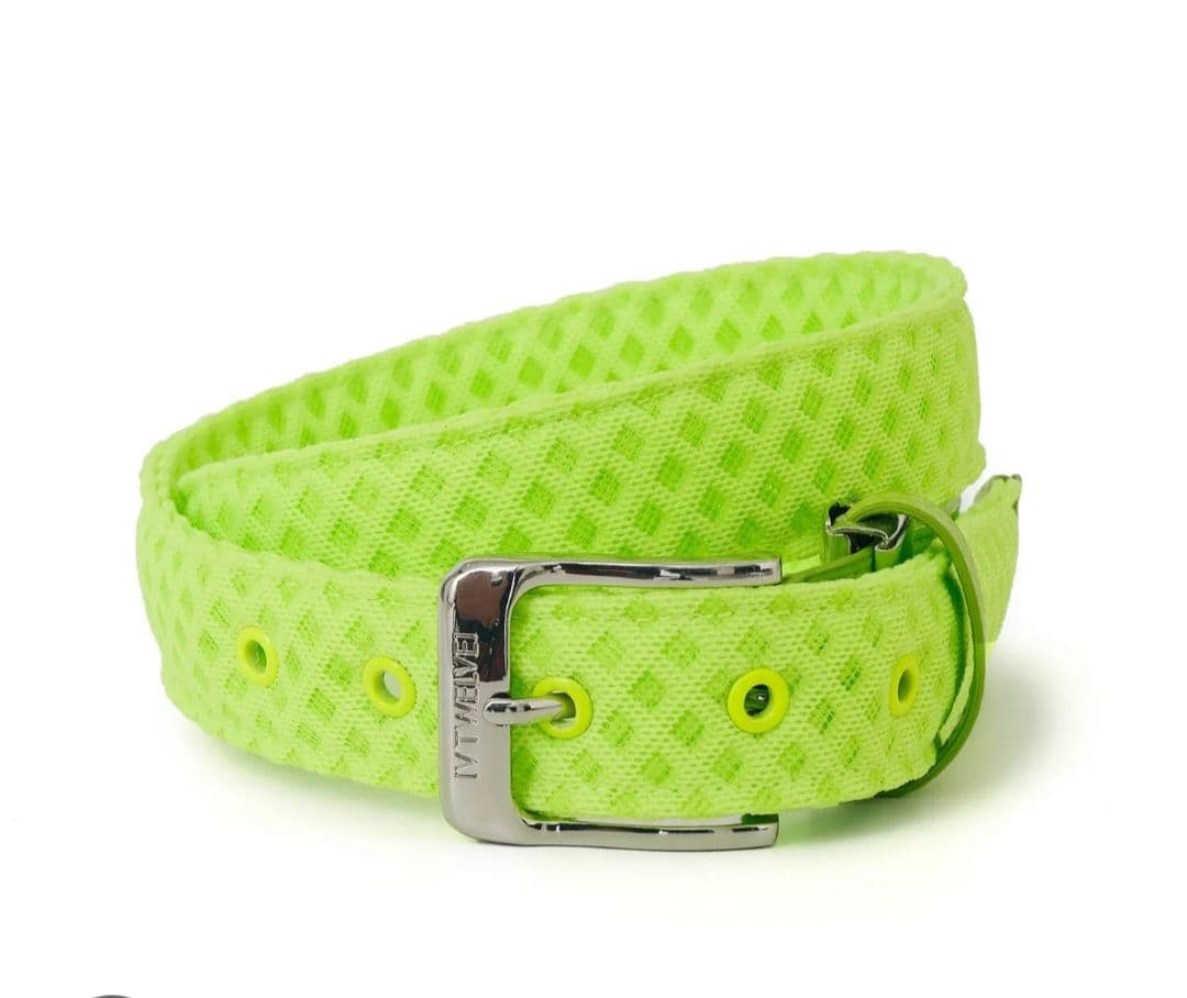 新品★V12 蛍光グリーン メッシュ ベルト