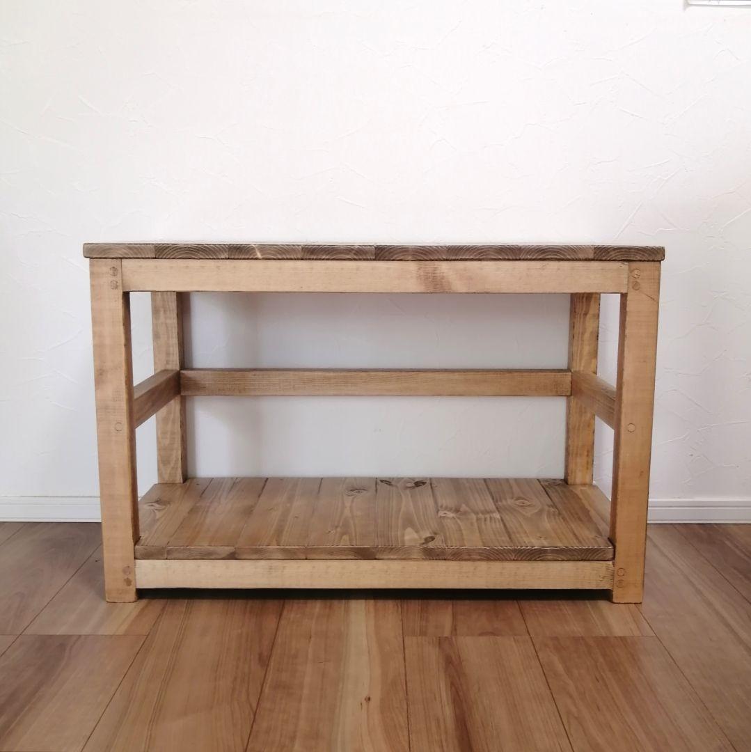 ハンドメイド シェルフベンチ ※おまけ付き