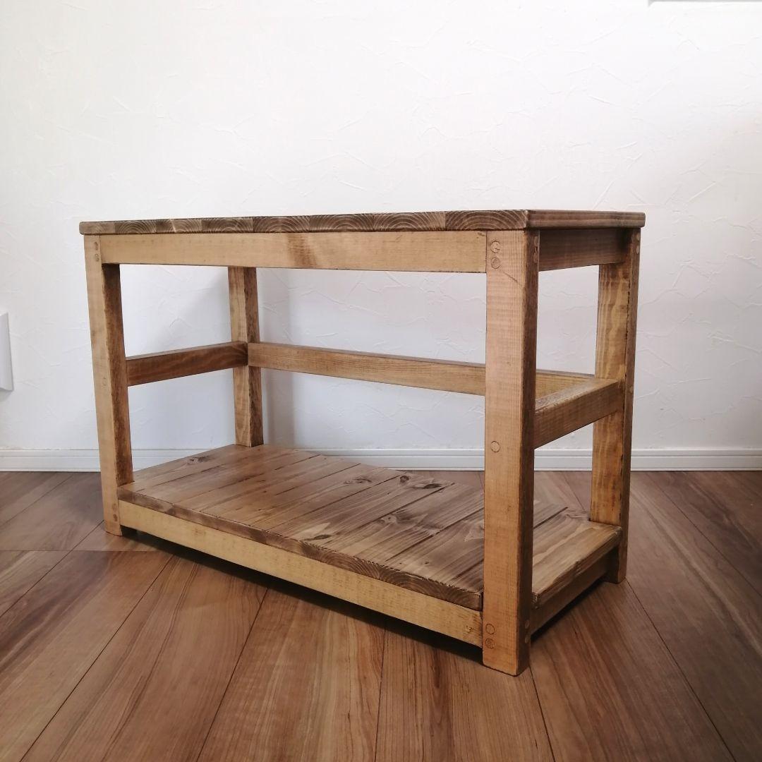 ハンドメイド シェルフベンチ ※おまけ付き