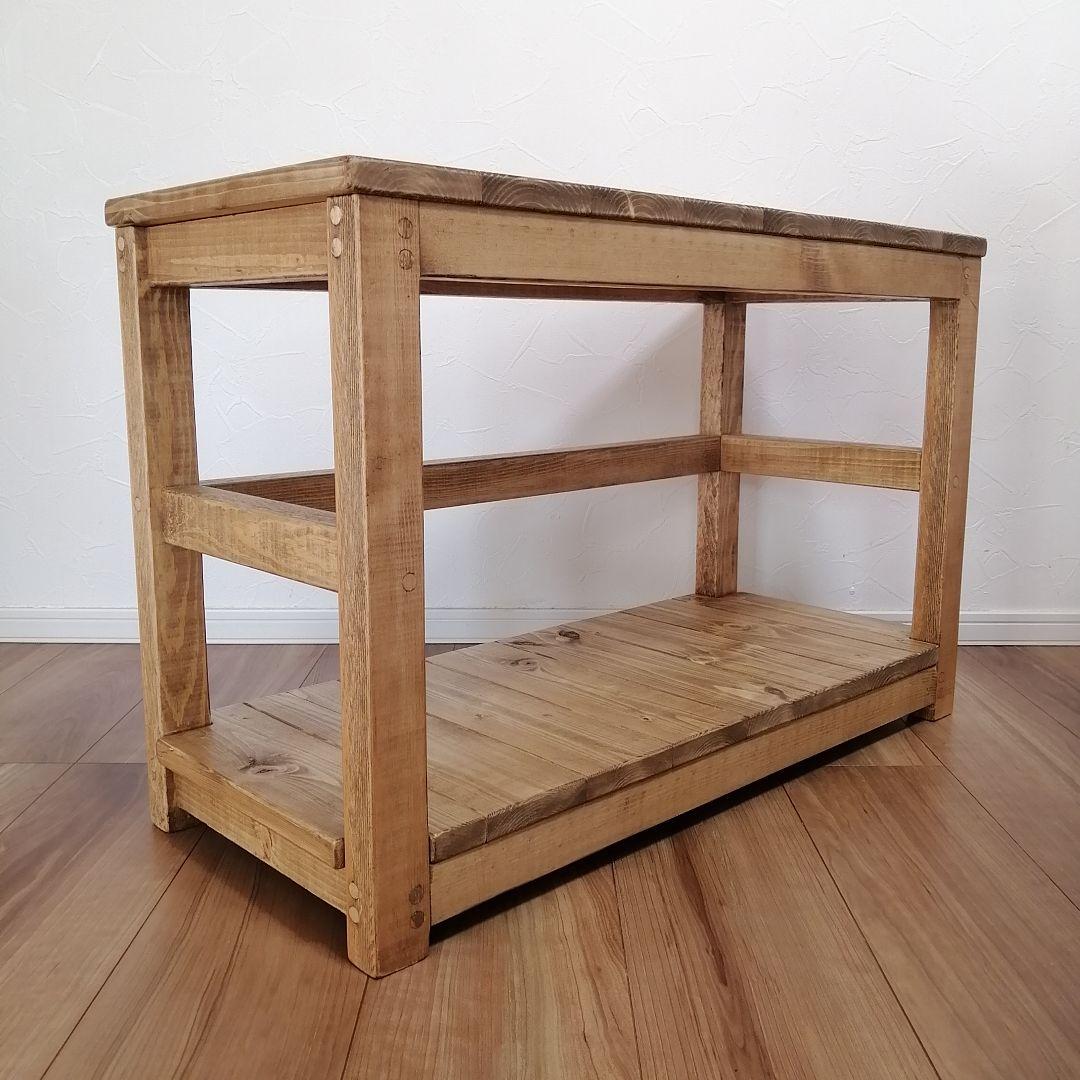 ハンドメイド シェルフベンチ ※おまけ付き