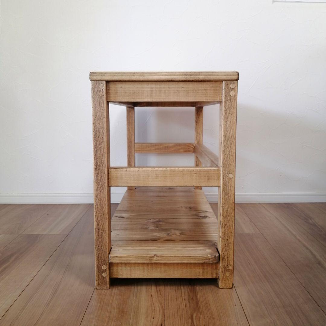 ハンドメイド シェルフベンチ ※おまけ付き