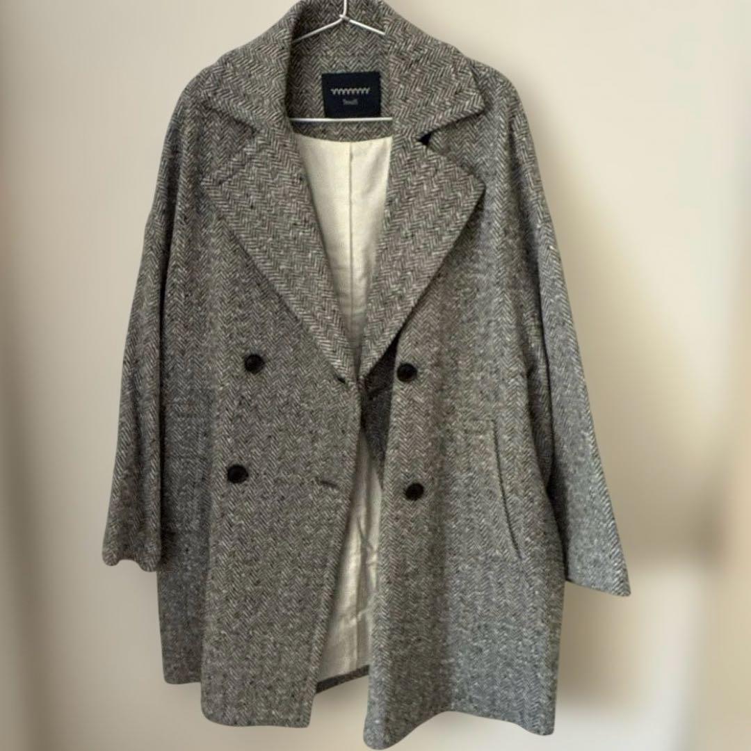 みん【YANUK/ヤヌーク】 ヘリンボーン ボクシーコート 未使用