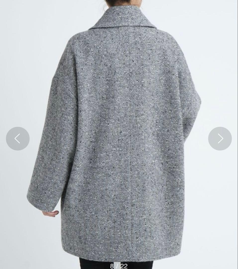 みん【YANUK/ヤヌーク】 ヘリンボーン ボクシーコート 未使用