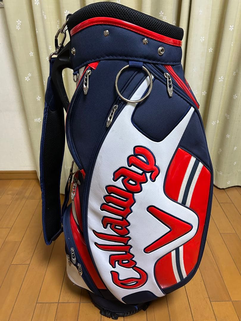 Callaway キャロウェイキャディバッグ 白紺赤　メンズ　ゴルフ