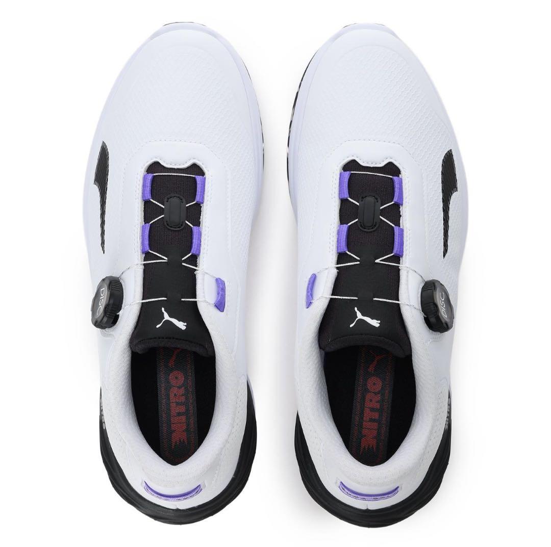 Puma DISC ゴルフシューズ ホワイト/ブラック/パープル