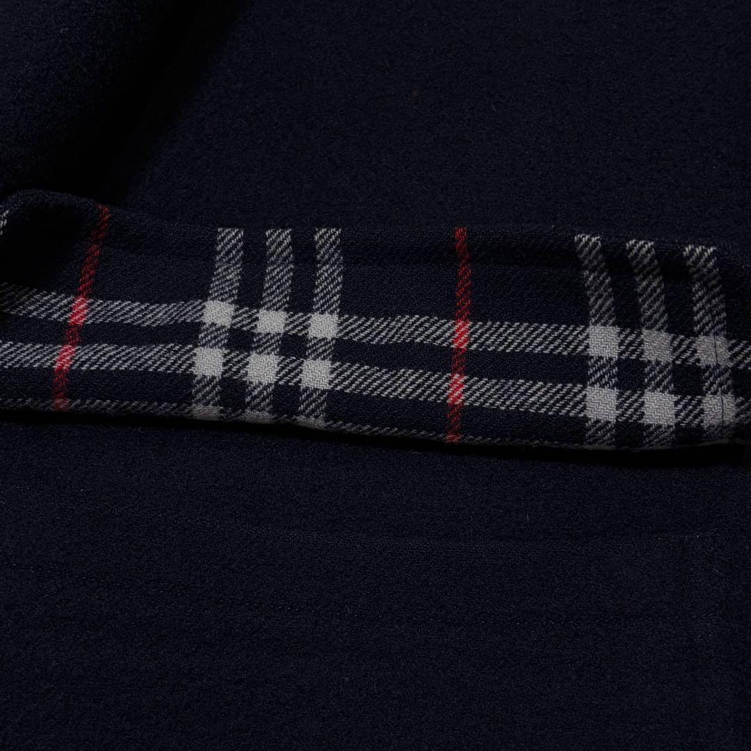 カシミヤ混✨BURBERRY バーバリー　ダッフルコート　ネイビーフリーサイズ