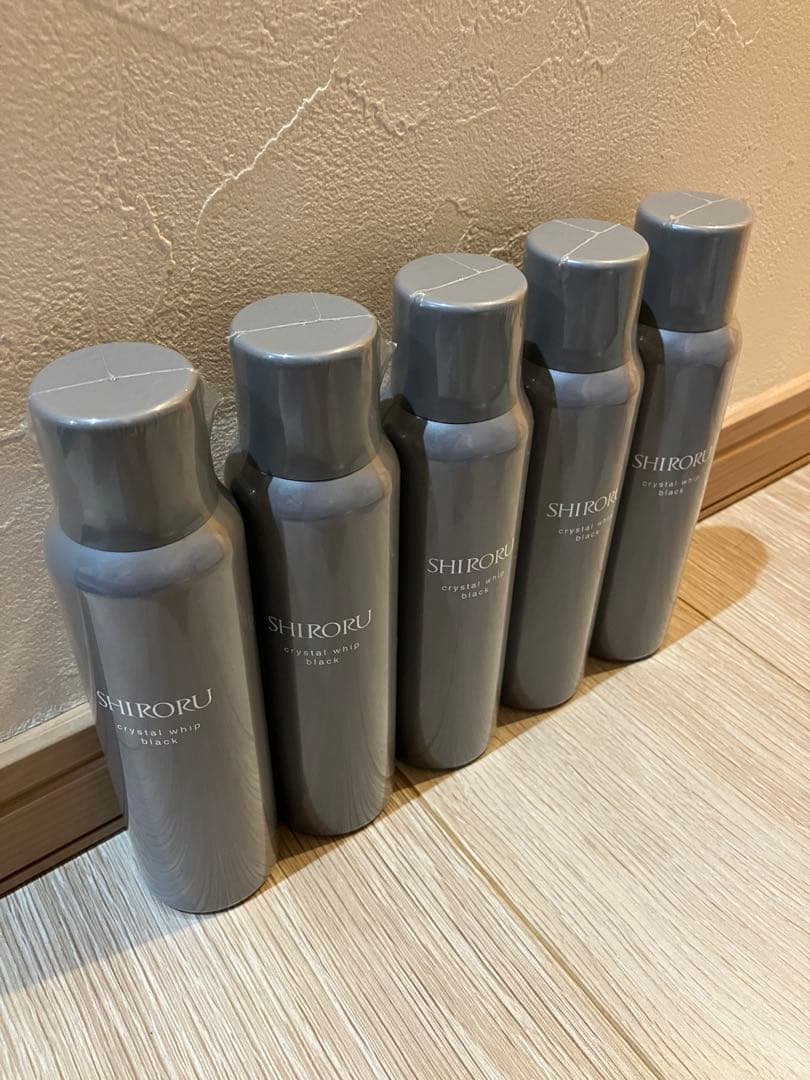 SHIROURU 洗顔料 5本セット グレー シミ シワ くすみ 炭 泡 美白