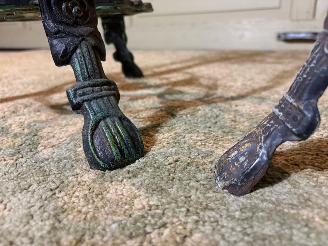 アイアン製 フラワースタンド 2段 花台 プランタースタンド 鋳鉄 インテリア