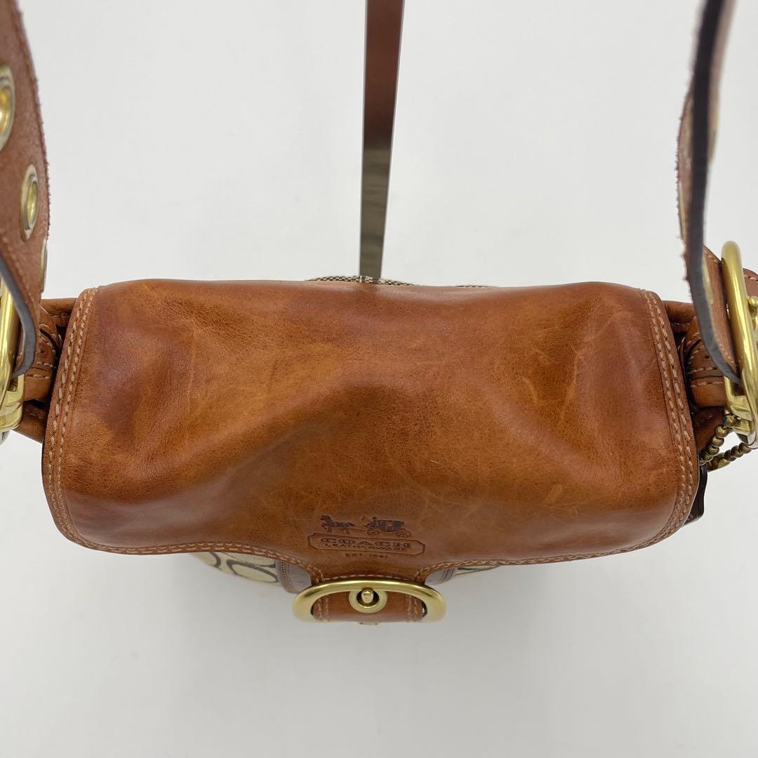 良品✨コーチ ブリーカー ショルダーバッグ キャンバス×レザー ソーホー 金具