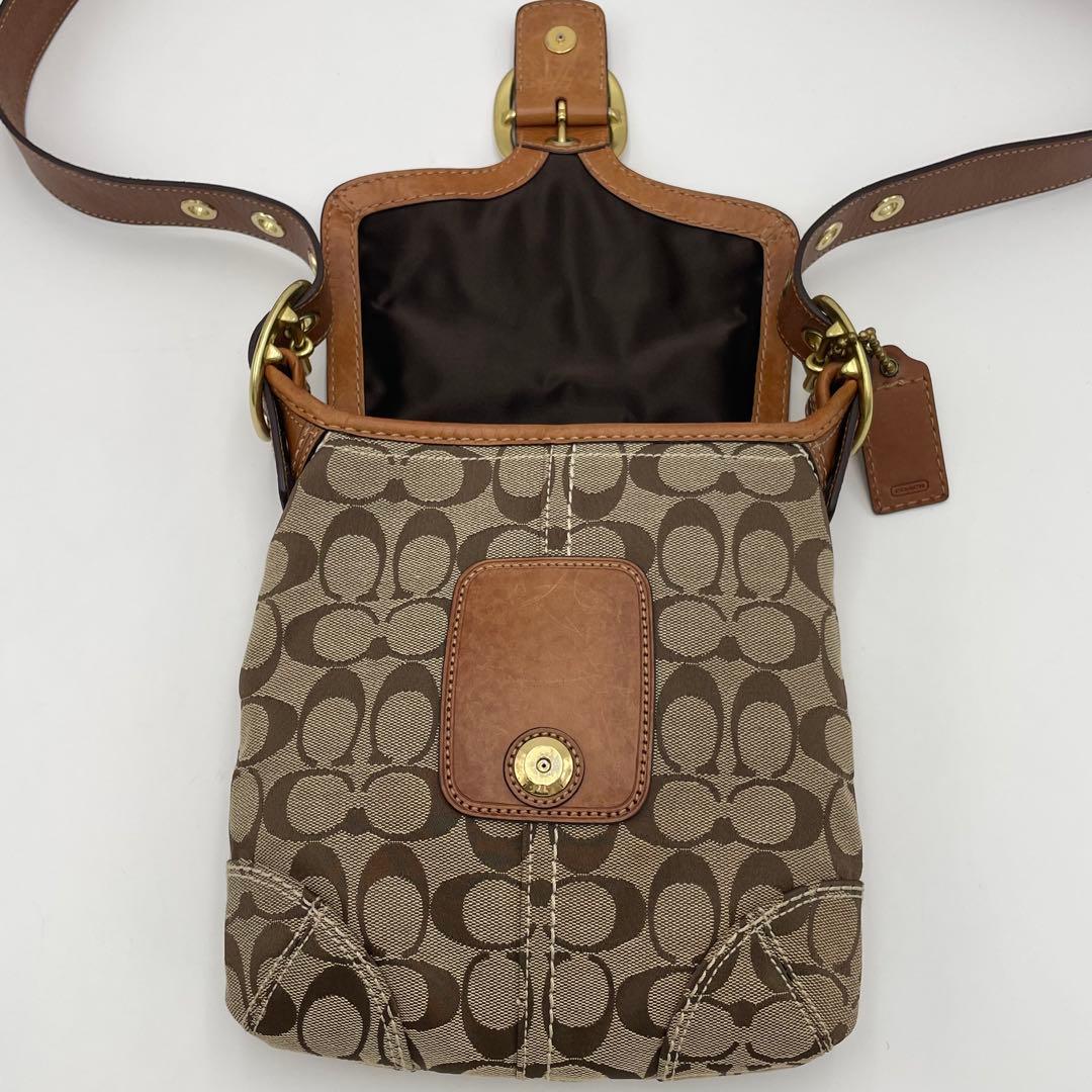 良品✨コーチ ブリーカー ショルダーバッグ キャンバス×レザー ソーホー 金具