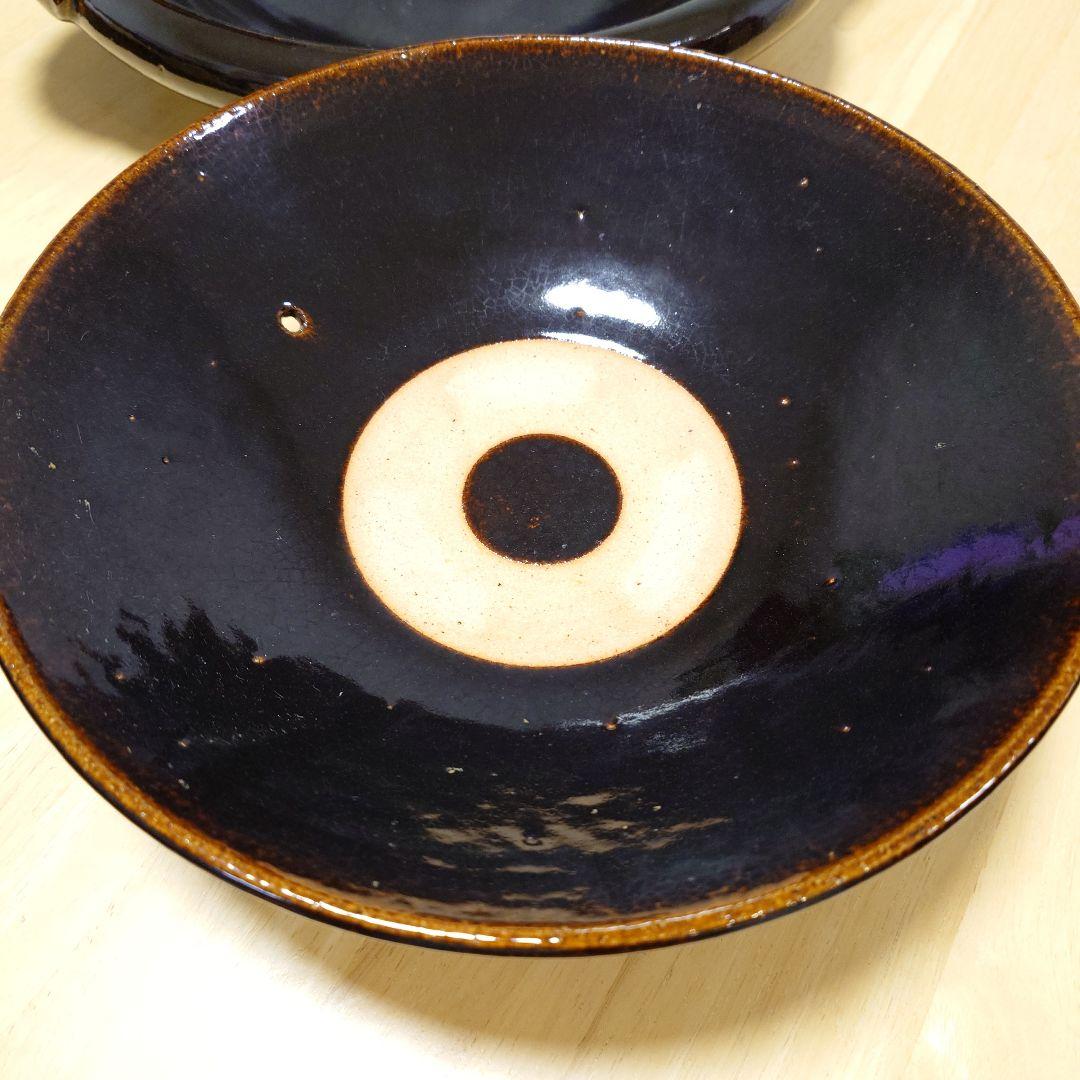 土楽窯 黒鍋 尺一寸