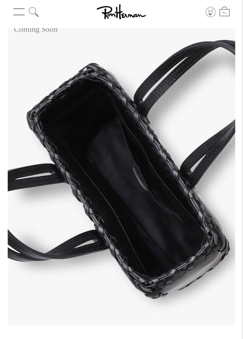 オールブラック ラタン バッグ a vacationロンハーマン