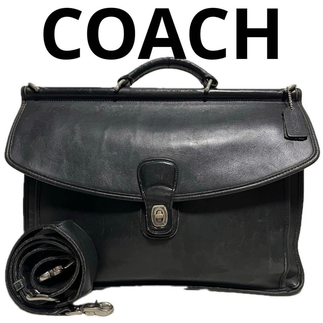 2WAY コーチ グラブタンレザー ビジネスバッグ ブラック B96