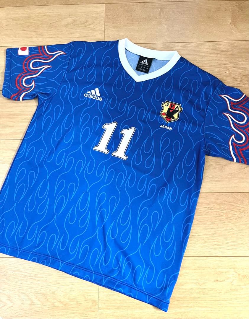 adidas 日本代表 炎モデル 復刻 フランス W杯 ユニフォーム KAZU