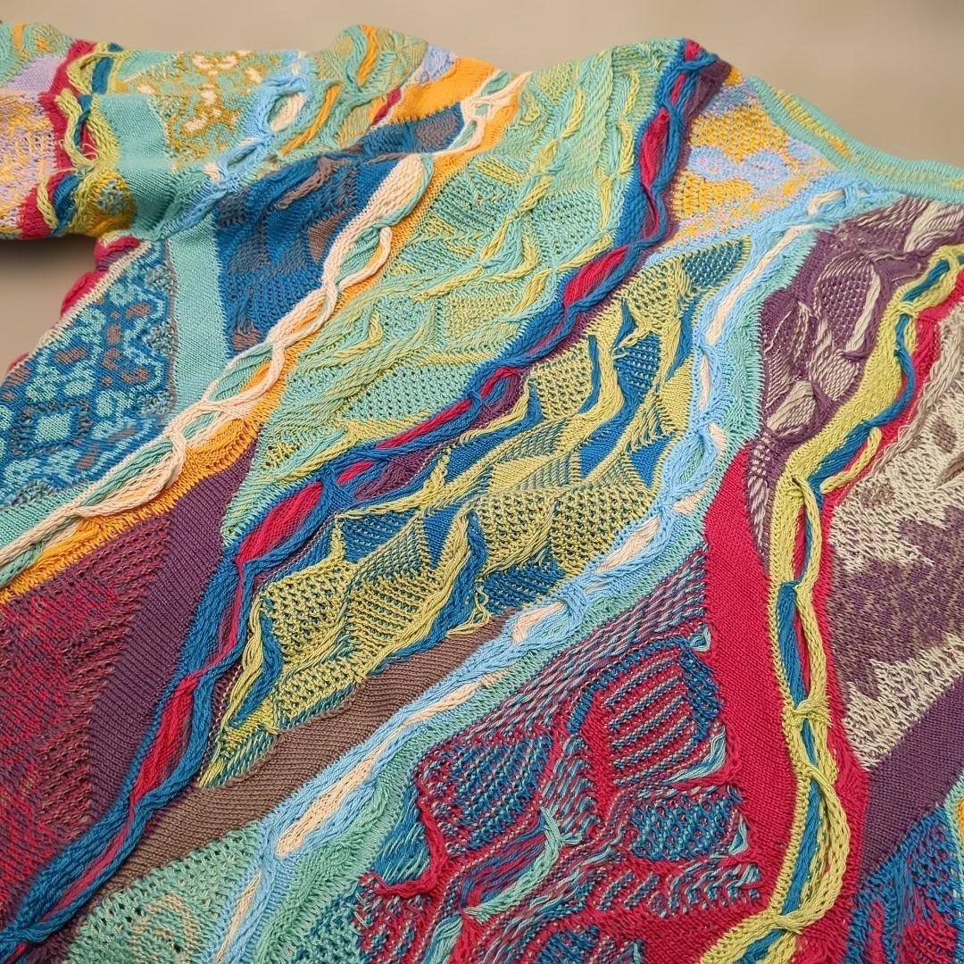 た*じ様 スペシャル！　90年代 クージー　coogi 本物　3Dニット　カーデ