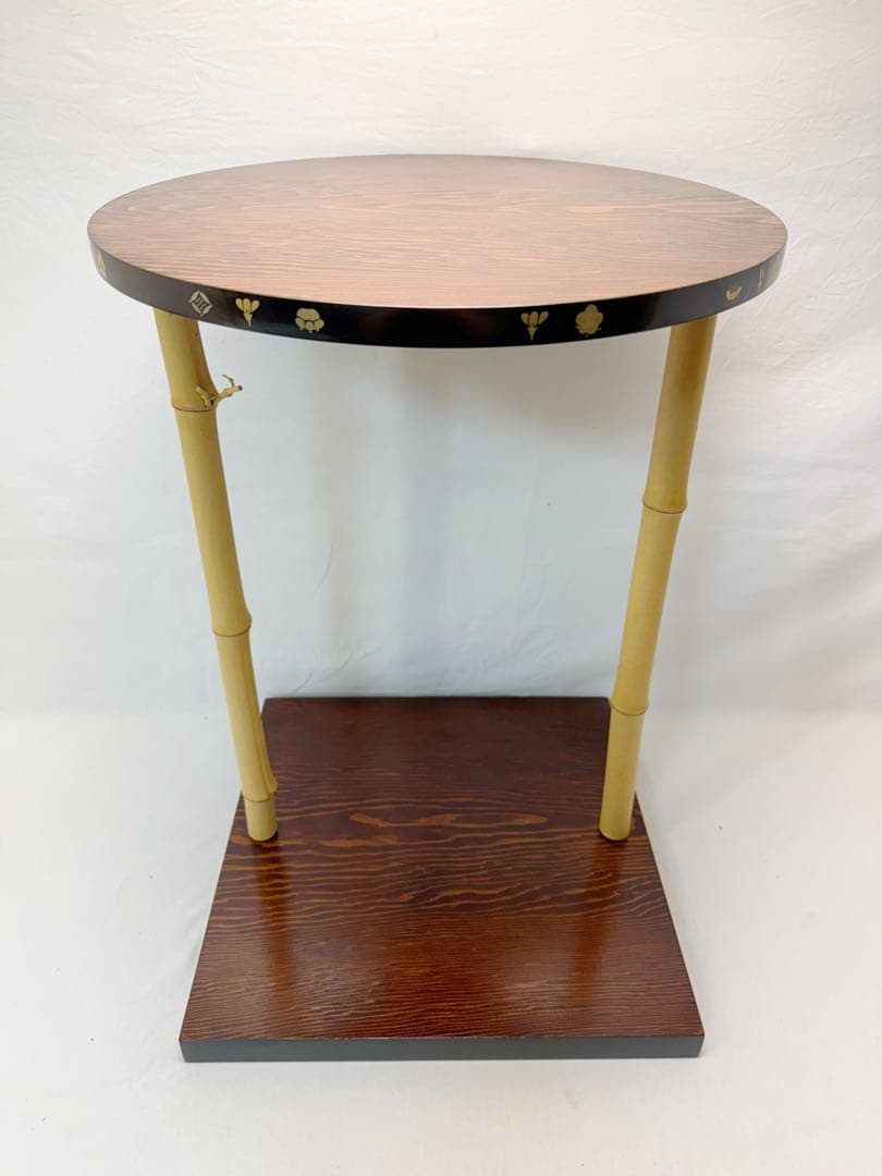 未使用 茶道具 三友棚 三千家好み 蒔絵 組み立式 タナピタット付 元箱