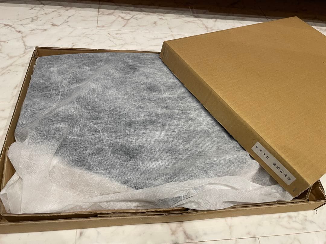 ◉セール！新品　お雛様　端午の節句　黒塗り五角台　黒塗二曲金屏風セット