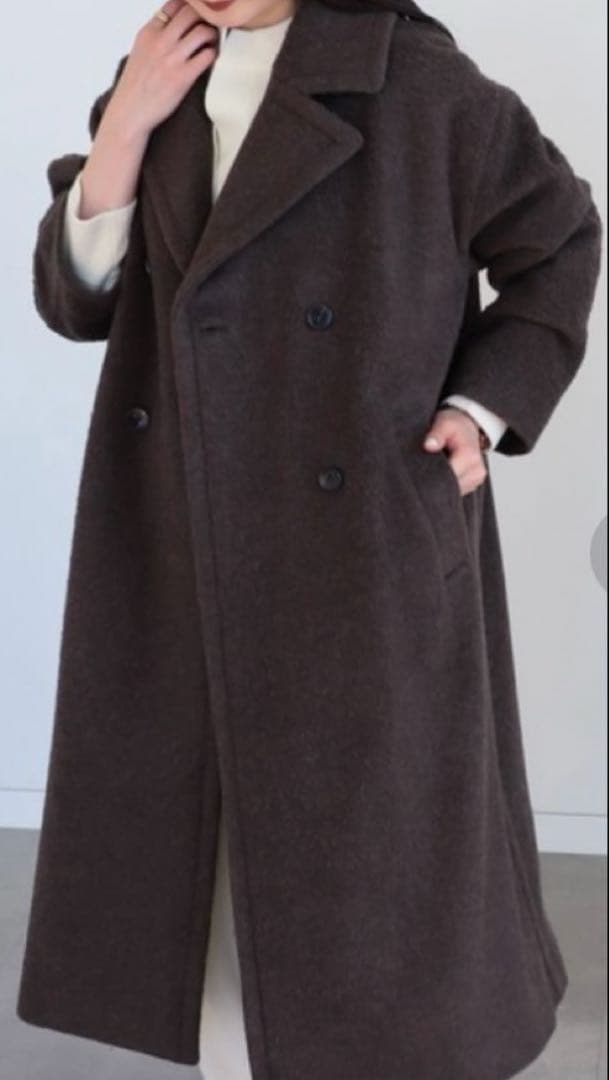 Demi-Luxe BEAMS ナッピングウールダブルブレストコート