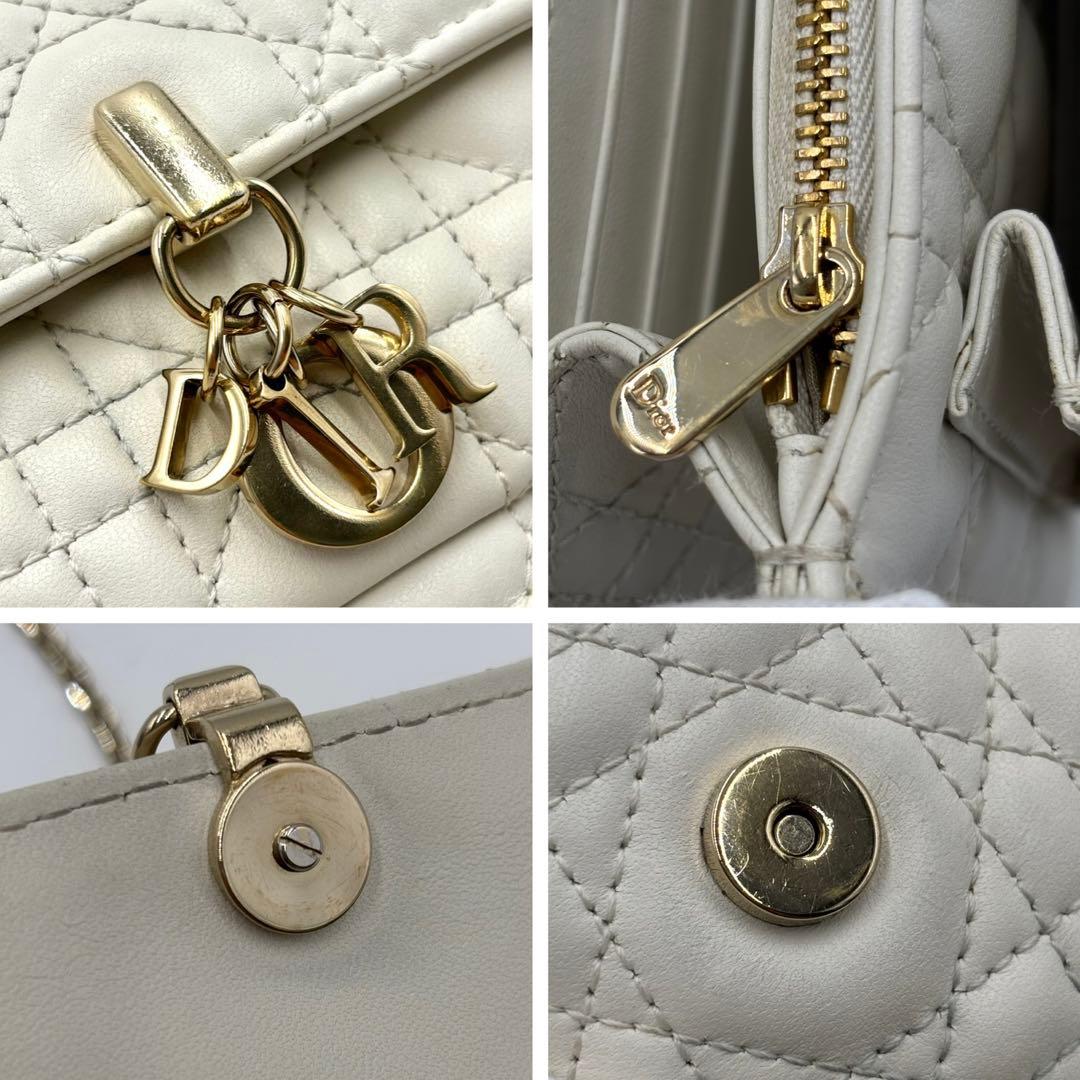 美品✨Dior カナージュ デイリー チェーンウォレット ポーチ
