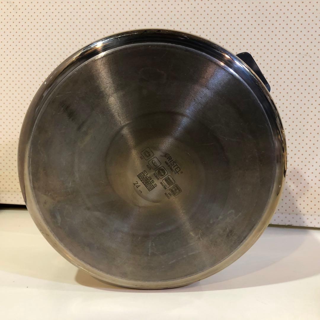 CRISTEL クリステル24cm 深鍋・クッキングバスケット•フタ3点セット