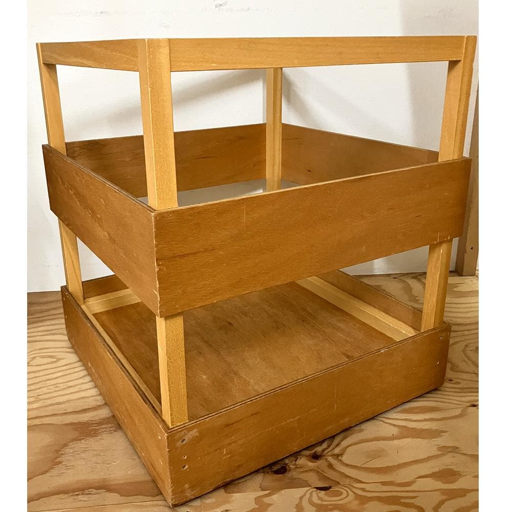 #2905　耐荷重　木枠　キャスター付き　大型　木製フレーム　倉庫荷物入れ