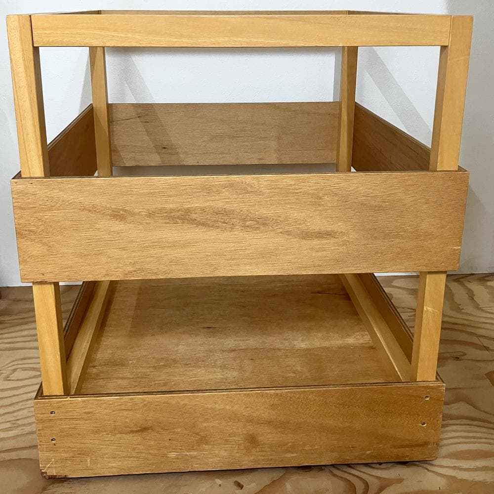 #2905　耐荷重　木枠　キャスター付き　大型　木製フレーム　倉庫荷物入れ