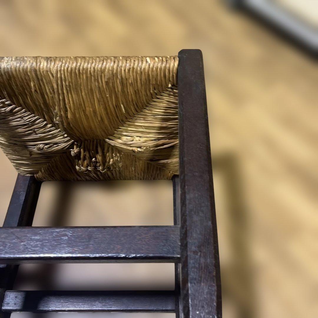 【松本民芸家具】ラッシスツール ◆ラッシ編み◇希少B