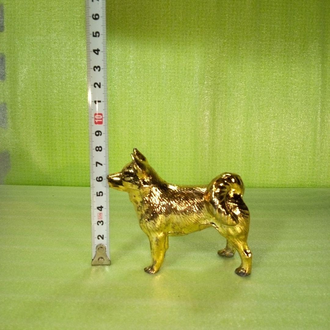 柴犬？　犬の置物　金色　ゴールド　GOLD　金ピカ　フィギュア　オブジェ