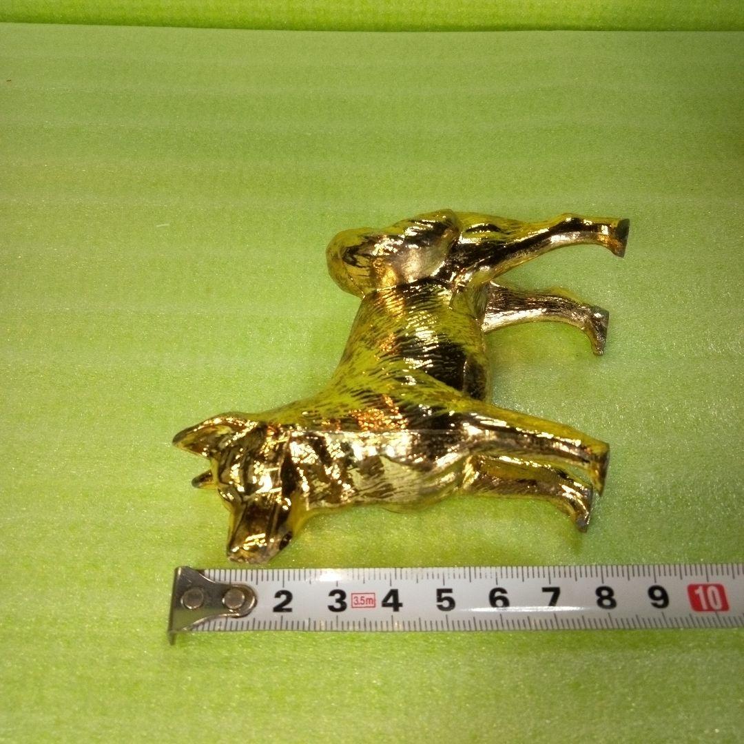 柴犬？　犬の置物　金色　ゴールド　GOLD　金ピカ　フィギュア　オブジェ