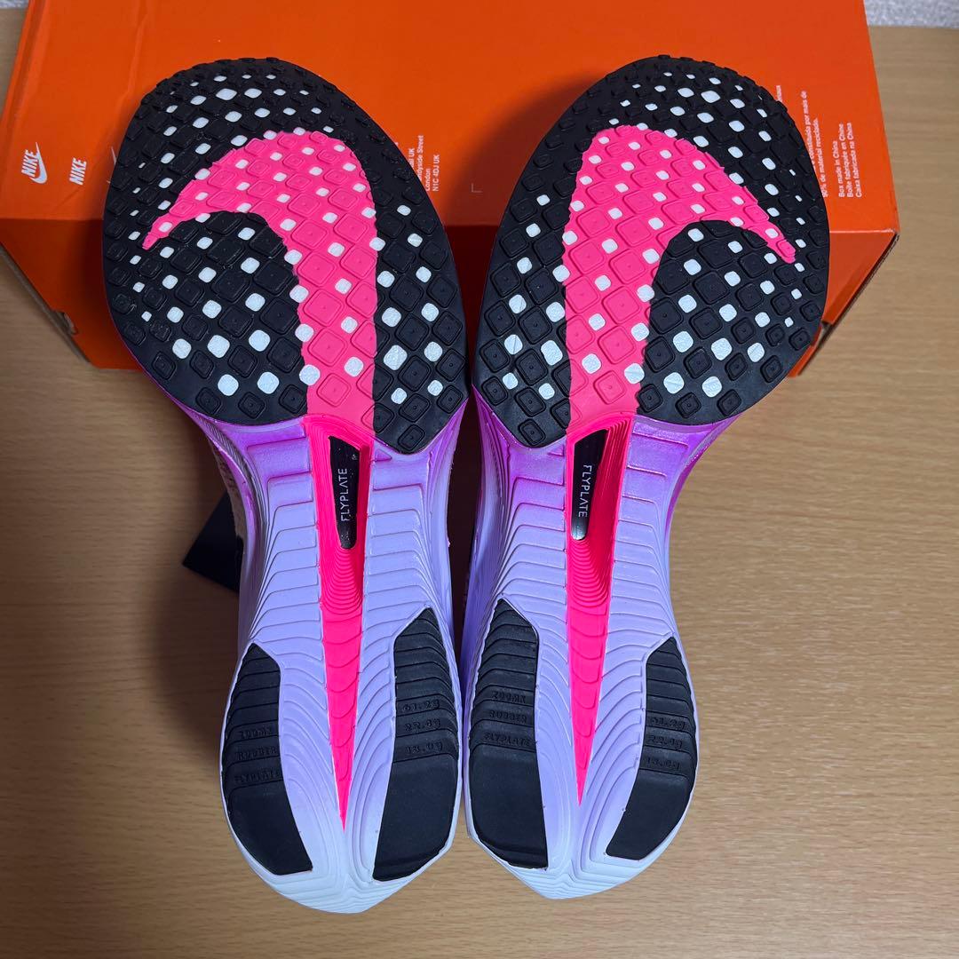 新品 W ZOOMX VAPORFLY NEXT% 3 白紫 24cm
