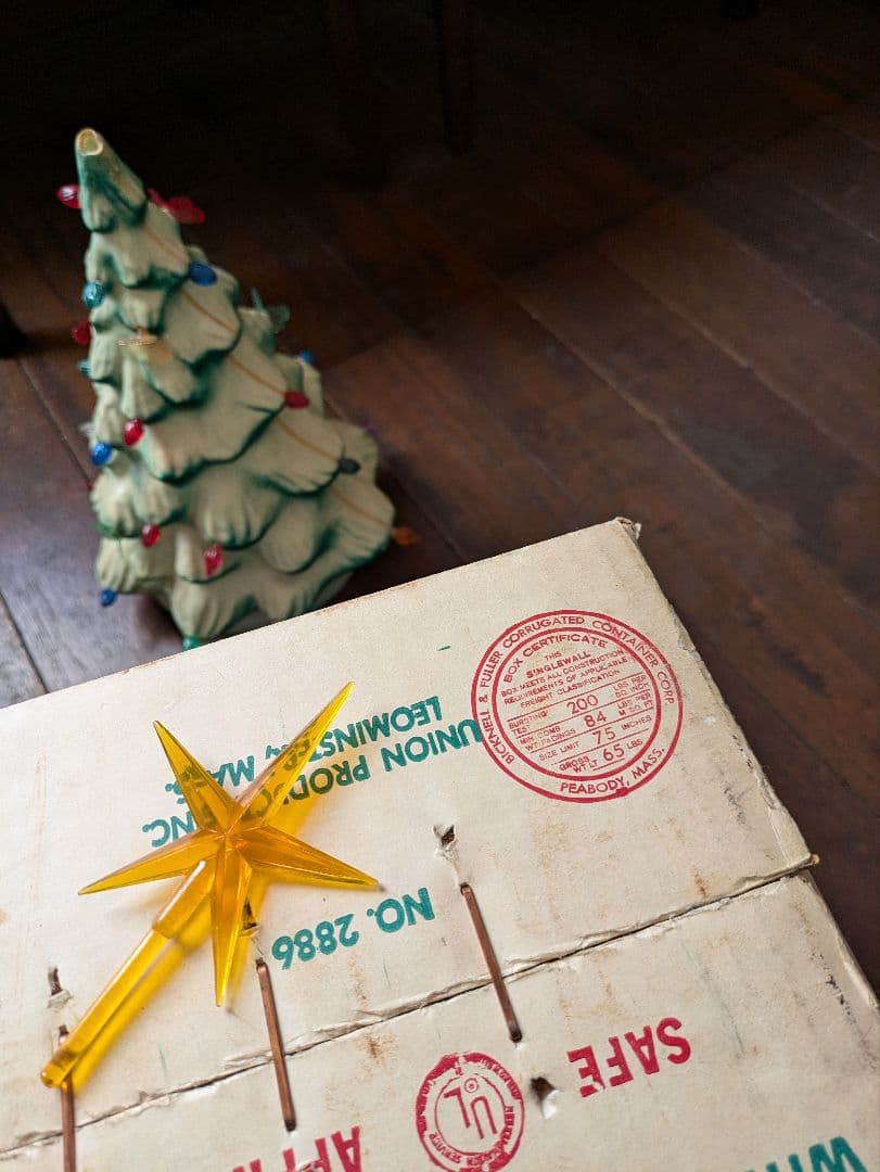 クリスマスツリー　ヴィンテージ　アンティーク　60-70s　アメリカ製　元箱付き