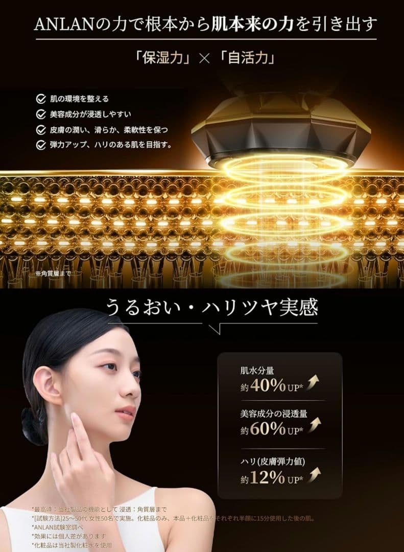 ANLAN RF 温冷 美顔器 PRO ADRY31 EMS 18金 高周波